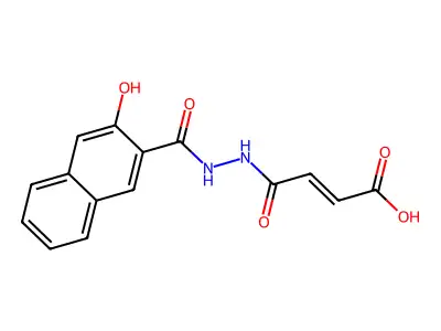 (E)-4-[2-(3-Hydroxy-2-naphthoyl)hydrazino]-4-oxo-2-butenoic acid structure