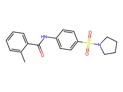 2-methyl-N-[4-(1-pyrrolidinylsulfonyl)phenyl]benzamide structure