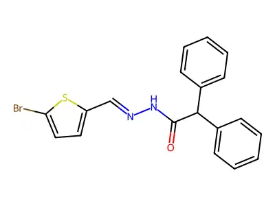 N'-[(5-bromo-2-thienyl)methylene]-2,2-diphenylacetohydrazide structure