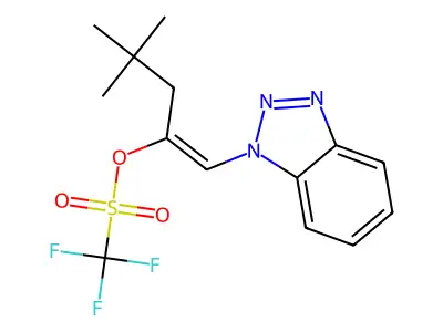 [1-(Benzotriazol-1-ylmethylene)-3,3-dimethyl-butyl] trifluoromethanesulfonate structure