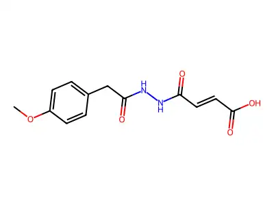 (E)-4-{2-[2-(4-Methoxyphenyl)acetyl]hydrazino}-4-oxo-2-butenoic acid structure