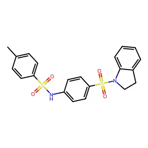 N-[4-(2,3-dihydro-1H-indol-1-ylsulfonyl)phenyl]-4-methylbenzenesulfonamide structure