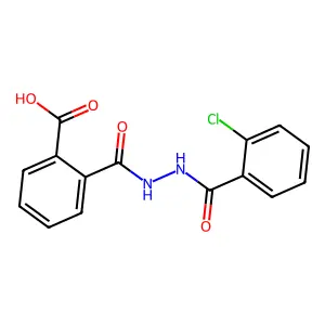 2-{[2-(2-Chlorobenzoyl)hydrazino]carbonyl}benzoic acid structure