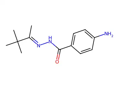 4-amino-N-(3,3-dimethylbutan-2-ylideneamino)benzamide structure