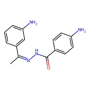 4-amino-N-[1-(3-aminophenyl)ethylideneamino]benzamide structure