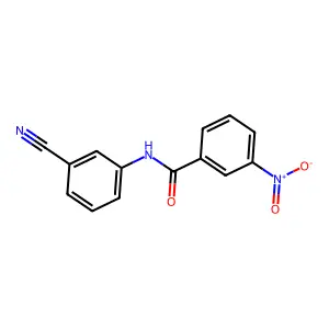 N-(3-cyanophenyl)-3-nitrobenzamide structure