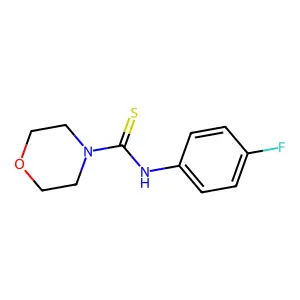 N-(4-fluorophenyl)morpholine-4-carbothioamide structure
