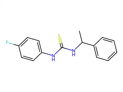 N-(4-fluorophenyl)-N'-(1-phenylethyl)thiourea structure