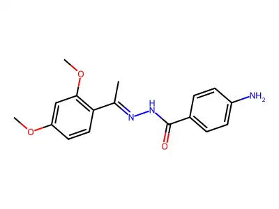 4-Amino-N'-[(Z)-1-(2,4-dimethoxyphenyl)ethylidene]benzohydrazide structure