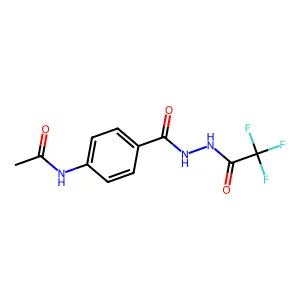N-(4-{[2-(trifluoroacetyl)hydrazino]carbonyl}phenyl)acetamide structure