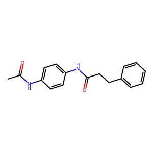 N-[4-(acetylamino)phenyl]-3-phenylpropanamide structure