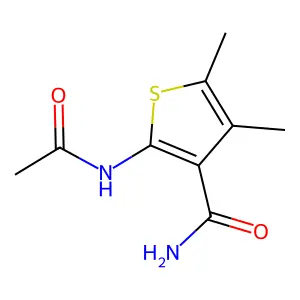 2-Acetamido-4,5-dimethylthiophene-3-carboxamide structure