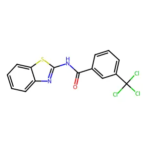 N-(1,3-benzothiazol-2-yl)-3-(trichloromethyl)benzamide structure