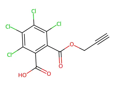 2,3,4,5-Tetrachloro-6-prop-2-ynoxycarbonylbenzoic acid structure