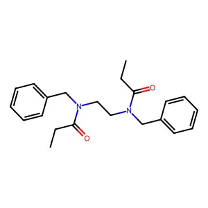N-benzyl-N-[2-[benzyl(propanoyl)amino]ethyl]propanamide structure