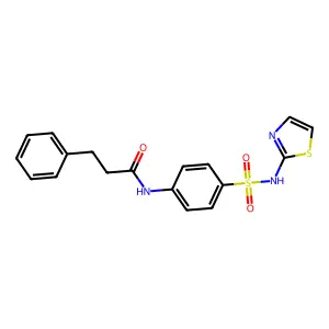 3-phenyl-N-{4-[(1,3-thiazol-2-ylamino)sulfonyl]phenyl}propanamide structure