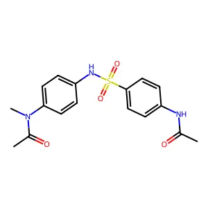 N-[4-({[4-(acetylamino)phenyl]sulfonyl}amino)phenyl]-N-methylacetamide structure
