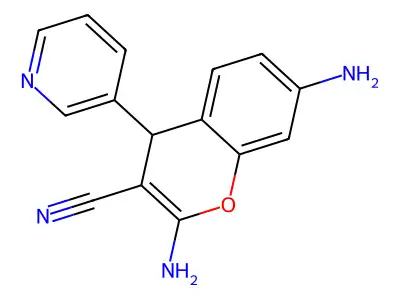 2,7-diamino-4-(pyridin-3-yl)-4H-chromene-3-carbonitrile structure