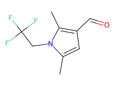 2,5-Dimethyl-1-(2,2,2-trifluoroethyl)pyrrole-3-carbaldehyde structure