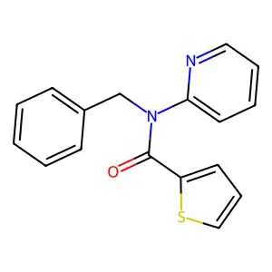 N-benzyl-N-(pyridin-2-yl)thiophene-2-carboxamide structure