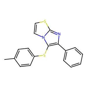 6-Phenyl-5-(p-tolylthio)imidazo[2,1-b]thiazole structure