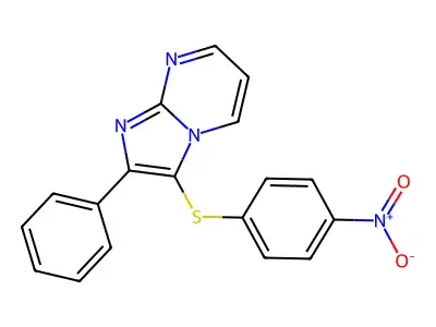 3-((4-Nitrophenyl)thio)-2-phenylimidazo[1,2-a]pyrimidine structure