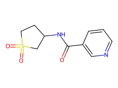 N-(1,1-dioxothiolan-3-yl)pyridine-3-carboxamide structure