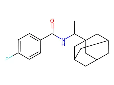 N-[1-(adamantan-1-yl)ethyl]-4-fluorobenzamide structure