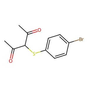 3-(4-Bromophenyl)sulfanylpentane-2,4-dione structure