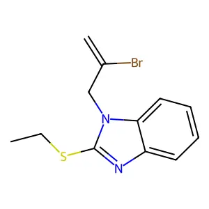 1-(2-Bromoprop-2-enyl)-2-ethylsulfanylbenzimidazole structure