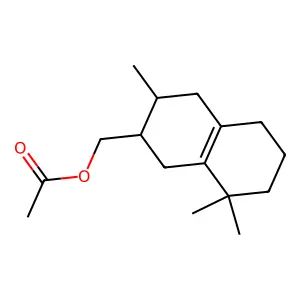 (3,8,8-Trimethyl-1,2,3,4,5,6,7,8-octahydronaphthalen-2-yl)methyl acetate structure