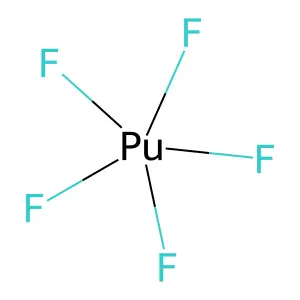 Plutonium pentafluoride structure