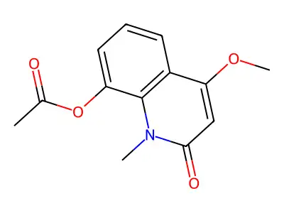 2(1H)-Quinolinone, 8-(acetyloxy)-4-methoxy-1-methyl- structure