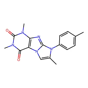 1,3,7-trimethyl-8-(p-tolyl)-1H-imidazo[2,1-f]purine-2,4(3H,8H)-dione structure
