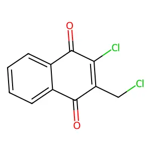 2-Chloro-3-(chloromethyl)naphthalene-1,4-dione structure