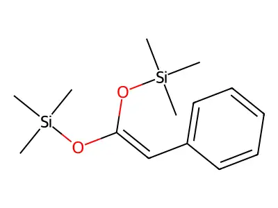 Trimethyl-(2-phenyl-1-trimethylsilyloxyethenoxy)silane structure