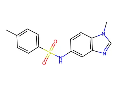 4-methyl-N-(1-methylbenzimidazol-5-yl)benzenesulfonamide structure