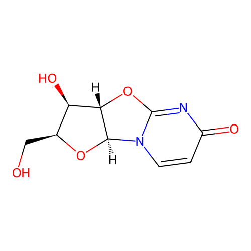 2,2-Anhydro-L-uridine structure