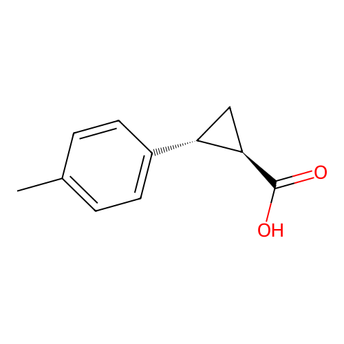 (1R,2R)-2-p-Tolyl-cyclopropanecarboxylic acid structure
