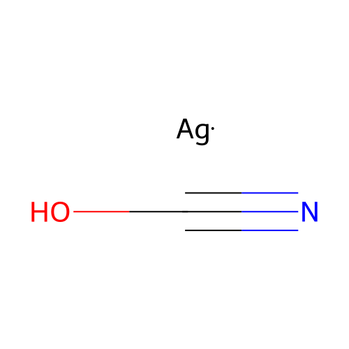 氰酸银 structure