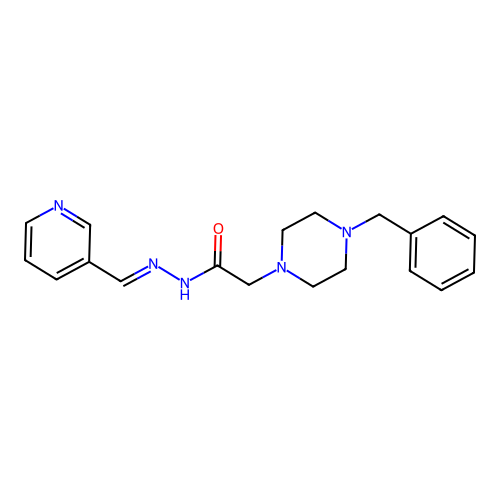 2-(4-Benzyl-1-piperazinyl)-N'-(3-pyridinylmethylene)acetohydrazide structure