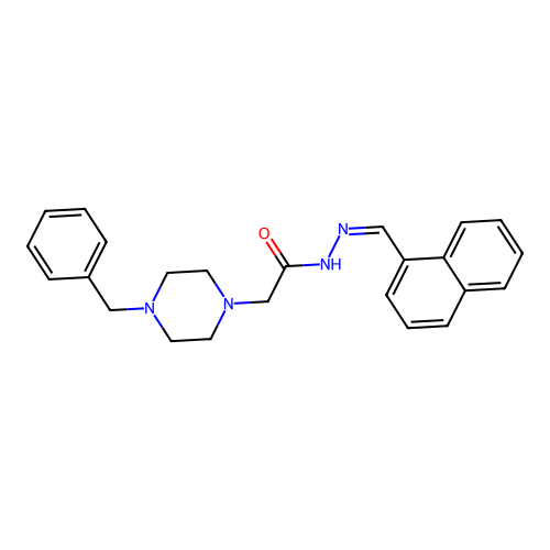 2-(4-Benzyl-1-piperazinyl)-N'-(1-naphthylmethylene)acetohydrazide structure