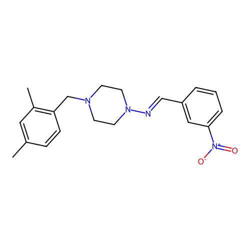 N-(4-(2,4-Dimethylbenzyl)-1-piperazinyl)-N-(3-nitrobenzylidene)amine structure