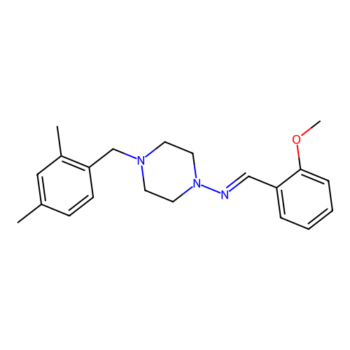 N-(4-(2,4-Dimethylbenzyl)-1-piperazinyl)-N-(2-methoxybenzylidene)amine structure