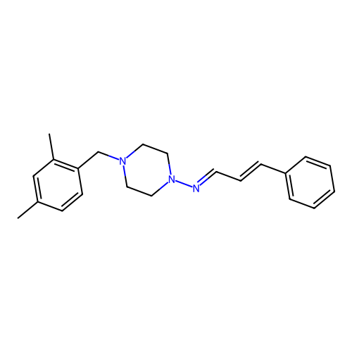 N-(4-(2,4-Dimethylbenzyl)-1-piperazinyl)-N-(3-phenyl-2-propenylidene)amine structure
