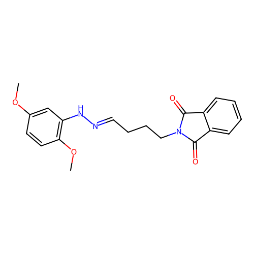 2-(4-(2-(2,5-Dimethoxyphenyl)hydrazono)butyl)isoindoline-1,3-dione structure