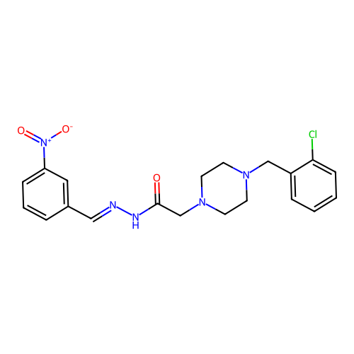 2-(4-(2-Chlorobenzyl)-1-piperazinyl)-N'-(3-nitrobenzylidene)acetohydrazide structure