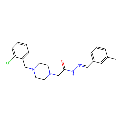 2-(4-(2-Chlorobenzyl)-1-piperazinyl)-N'-(3-methylbenzylidene)acetohydrazide structure