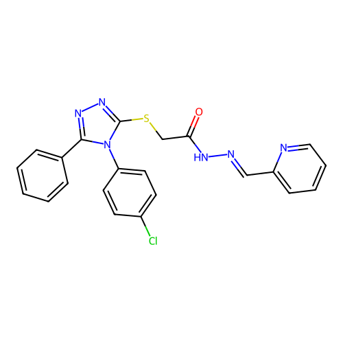 C22H17ClN6OS structure