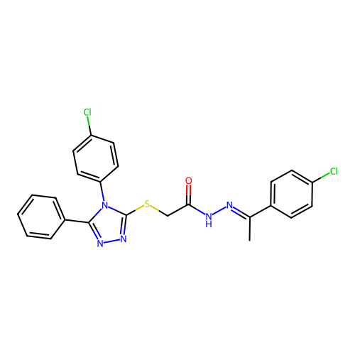 C24H19Cl2N5OS structure